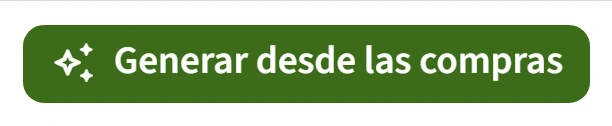 Botón «Generar desde las compras» de la plataforma